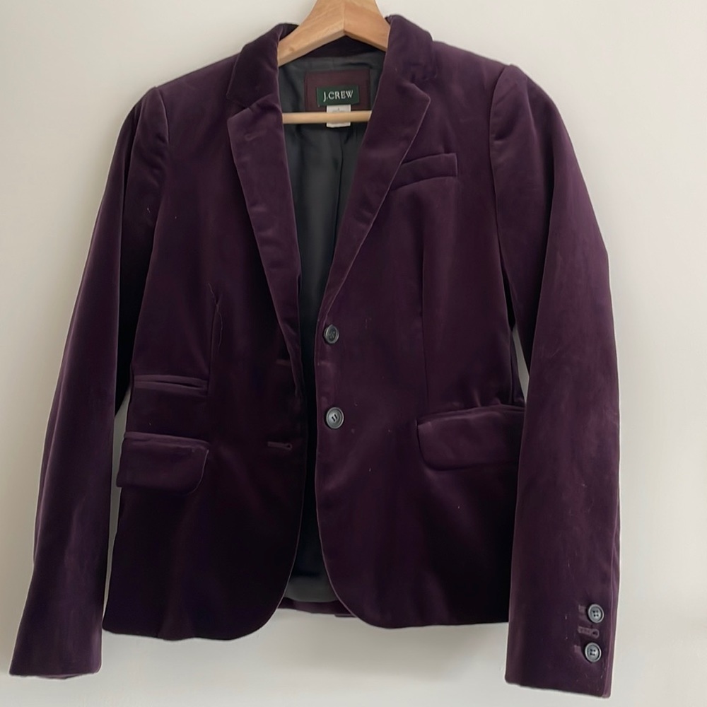 Jcrew Velvet purple blazer